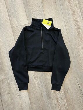 Black Half-Zip Women's Sweater - all in motion